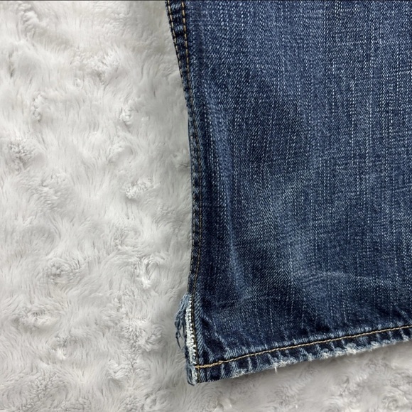 American Eagle Boot Cut Jeans Men's 32X32 Blue Dark Wash Denim Distressed - Picture 4 of 11